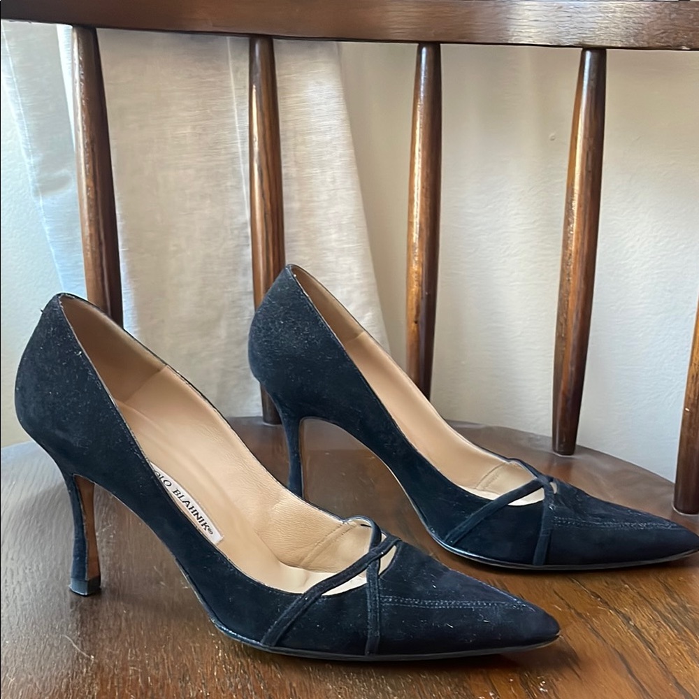Manolo Blahnik Suede Heels
